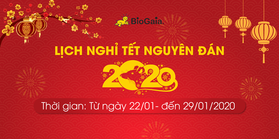 Thời gian nghỉ Tết Nguyên Đán bắt đầu từ 22/01-29/01/2020