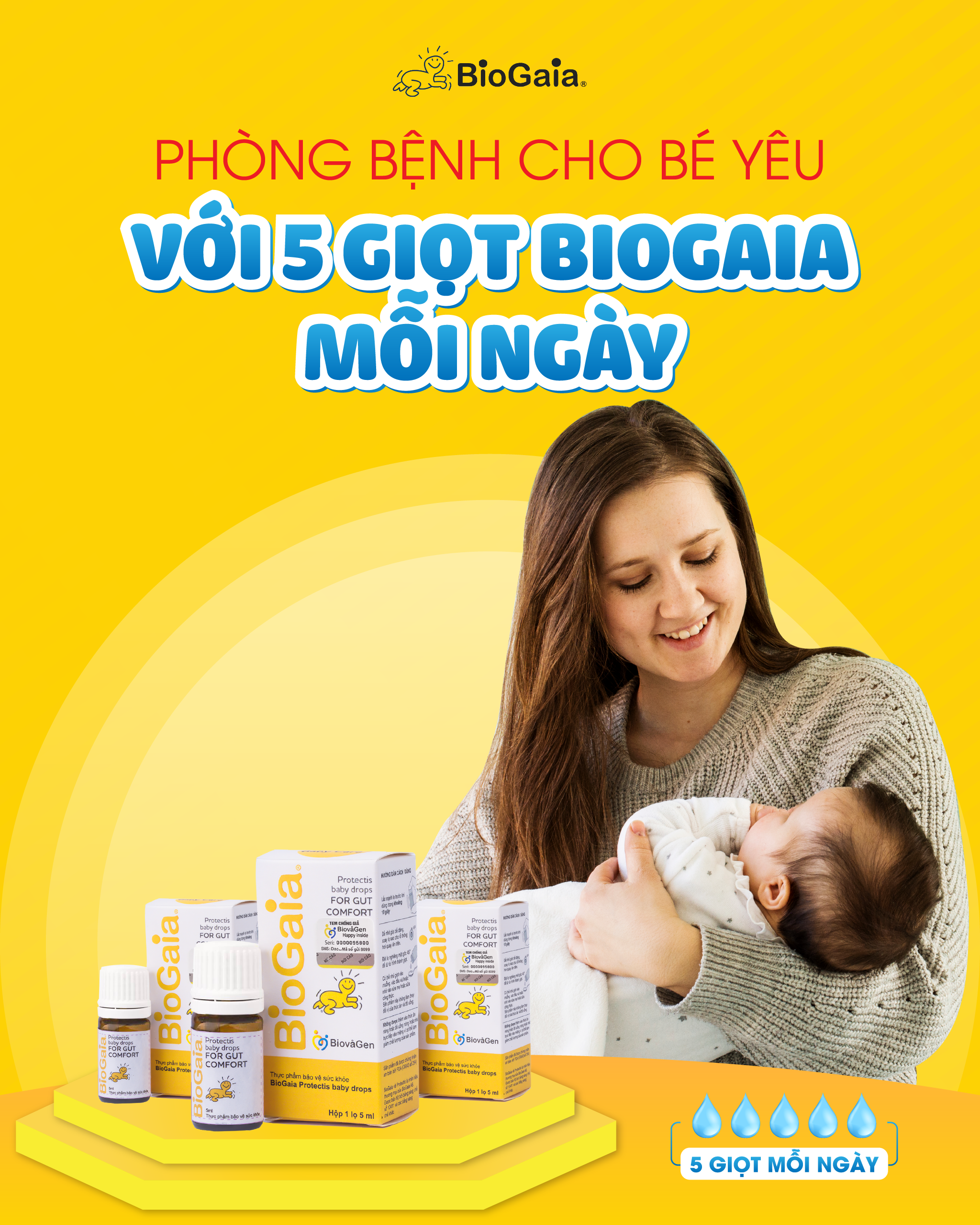 Biogaia tăng sức đề kháng cho bé
